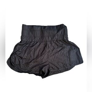 Automent black running workout shorts comfortable waist band, lightweight med